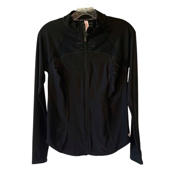 Betsey Johnson Jackets & Blazers - BETSEY JOHNSON Performance Black Full-Zip Mesh Back Activewear Jacket NWT XS